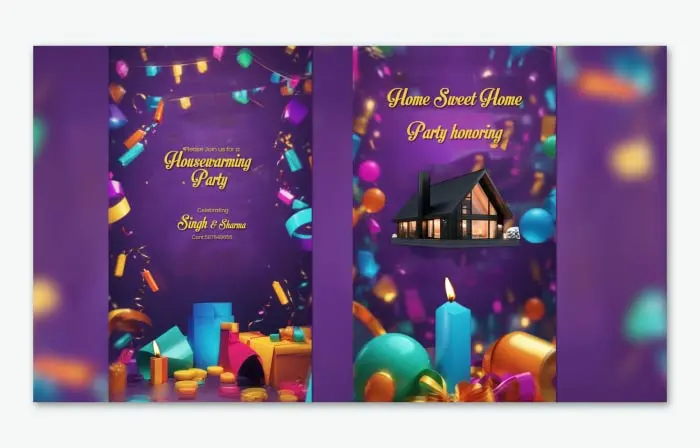 Beautiful Housewarming Party 3D Invitation Card Instagram Story